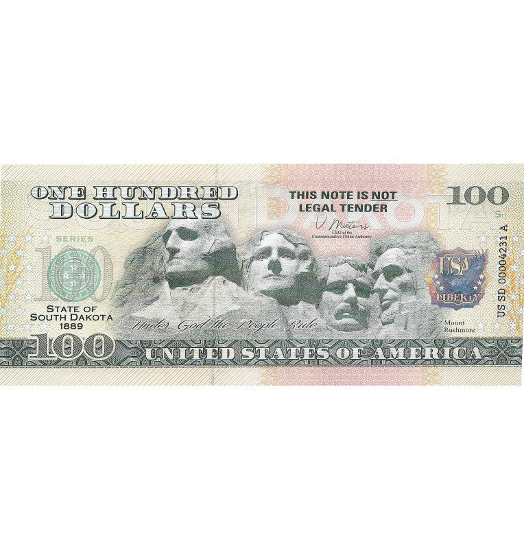 United States of America 100 Dollars States South Dakota
